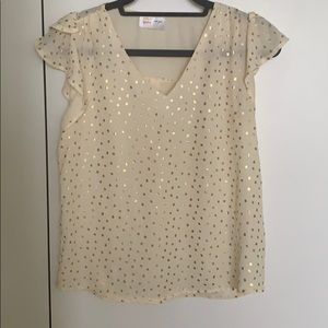 Niki and Gabi Fairy flutter sleeve blouse